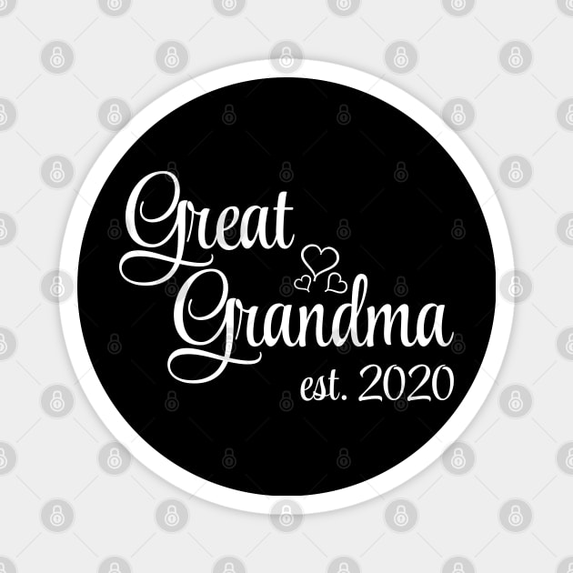 Great Grandma Est 2020 Pregnancy Announcement Magnet by LotusTee